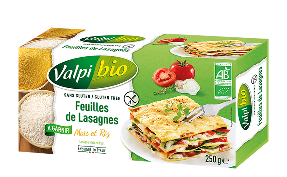 Feuilles de lasagnes maïs et riz